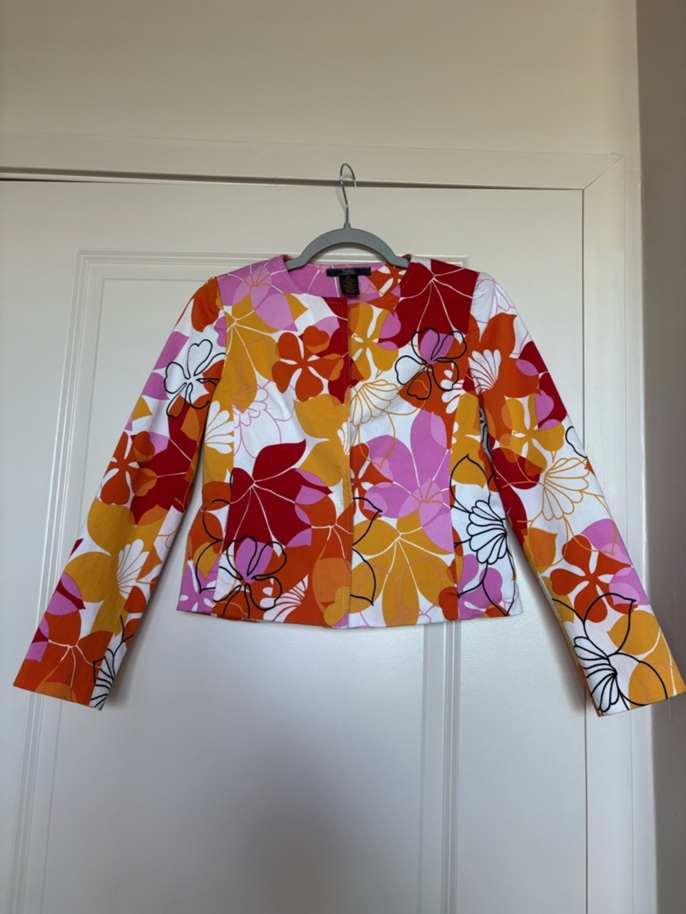Folio New York Petite Floral Cropped Jacket Size 2P